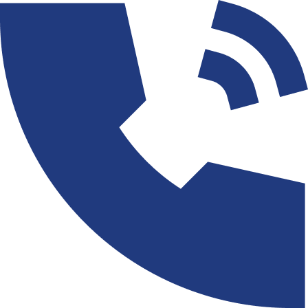 A blue phone is on the green background